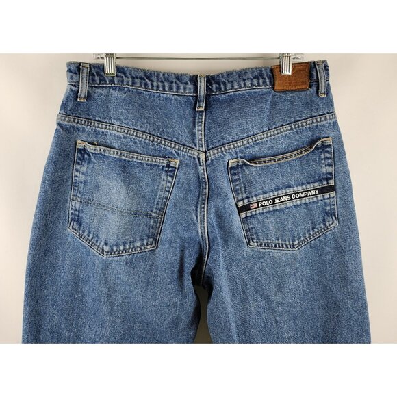 Polo Jeans Co. Jeans Mens 36x30 Blue Denim Baggy High Rise Pants - Picture 7 of 12